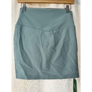 Haiara Ribbed Athletic‎ Skirt Blue Green Athletic Skirt w/ shorts Size M